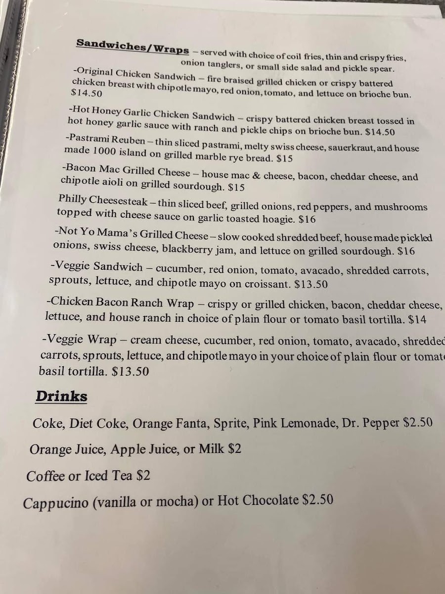 Menu Jersey's Corner-2
